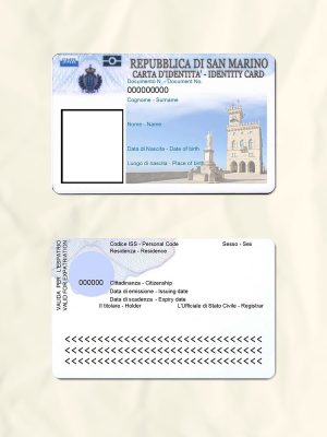 San Marino National Identity Card Fake Template