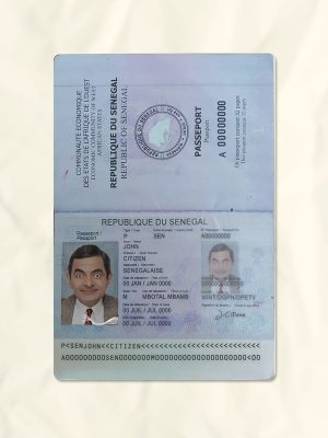 Senegal passport fake template