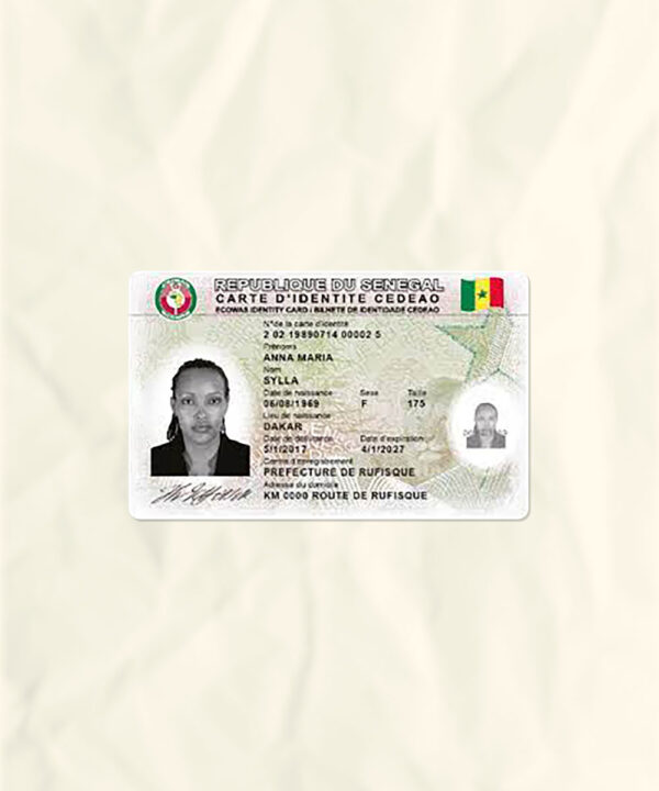 Senegal National Identity Card Fake Template