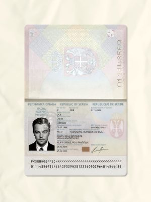 Serbia passport fake template