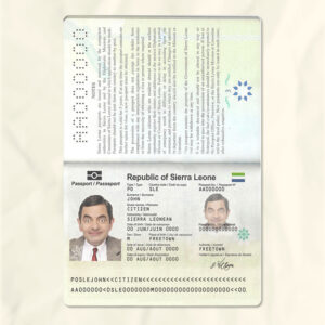 Sierra Leone passport fake template