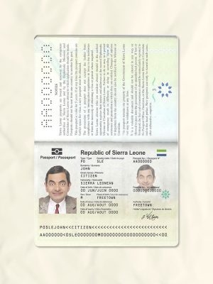 Sierra Leone passport fake template