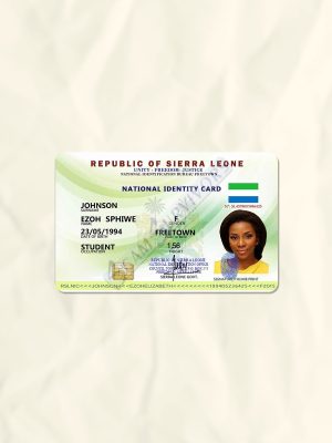 Sierra Leone National Identity Card Fake Template