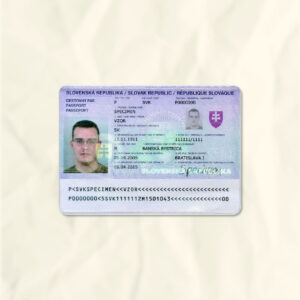 Slovakia passport fake template