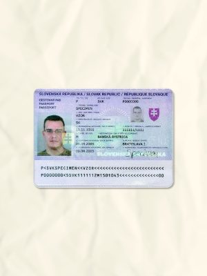 Slovakia passport fake template