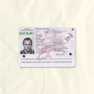 Slovenia passport fake template