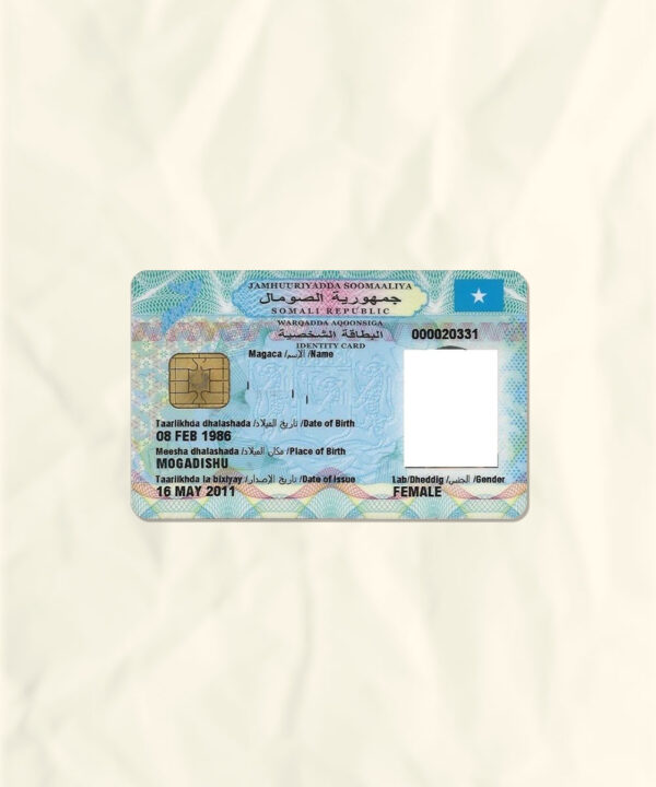 Somalia National Identity Card Fake Template