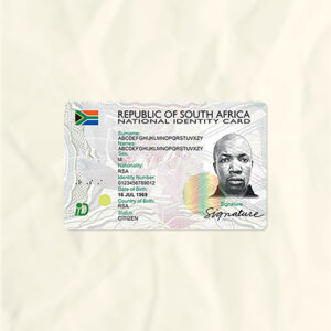 South Africa National Identity Card Fake Template