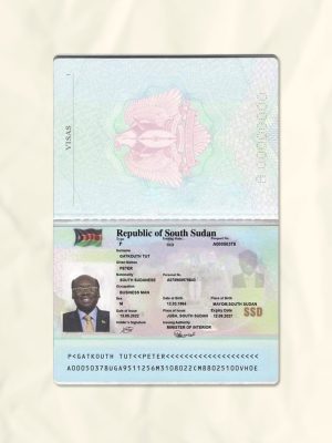 South Sudan passport fake template