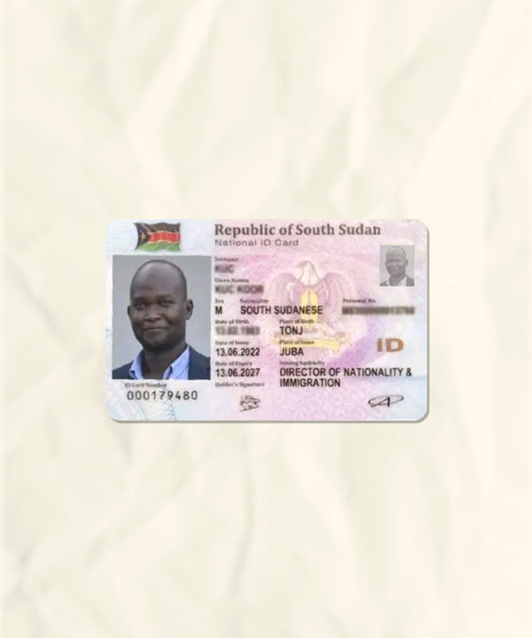 South Sudan National Identity Card Fake Template