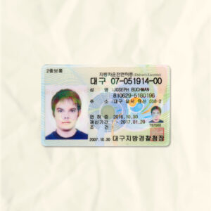 South Korea driver license psd fake template