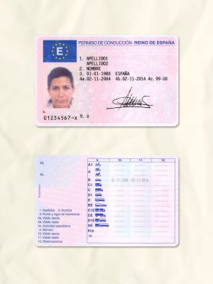 Spain driver license psd fake template