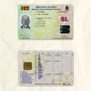 Sri Lanka driver license psd fake template