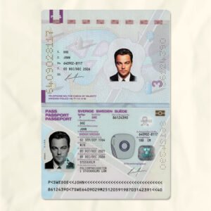 Sweden passport fake template
