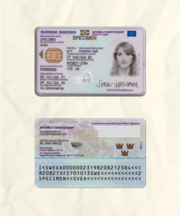 Sweden National Identity Card Fake Template