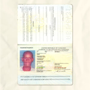Tanzania passport fake template
