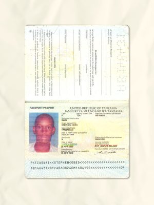 Tanzania passport fake template