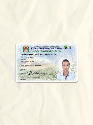 Tanzania National Identity Card Fake Template