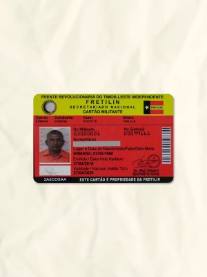 Timor Leste National Identity Card Fake Template