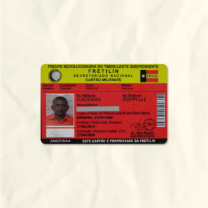 Timor National Identity Card Fake Template