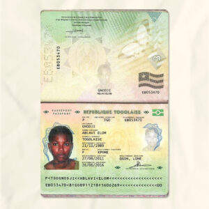Togo passport fake template