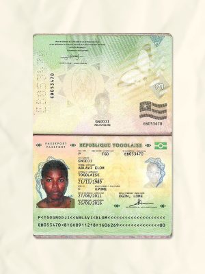 Togo passport fake template