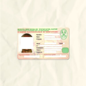 Togo National Identity Card Fake Template