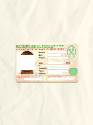 Togo National Identity Card Fake Template