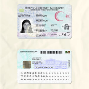 Turkey National Identity Card Fake Template