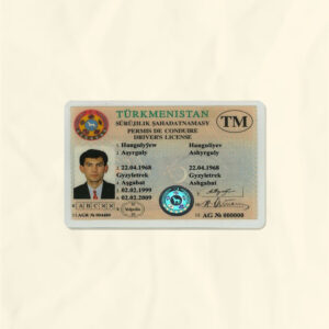Turkmenistan driver license psd fake template