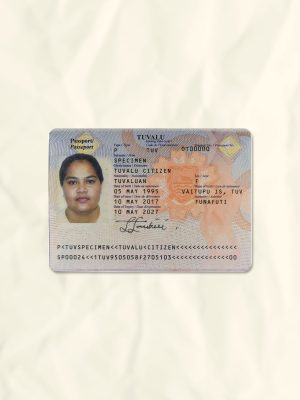 Tuvalu passport fake template