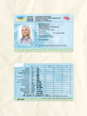 Ukraine driver license psd fake template