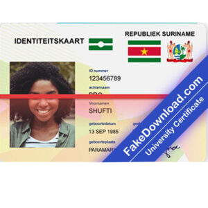 Suriname driver license psd fake template