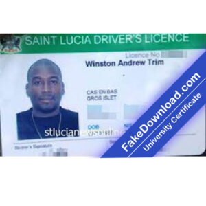 Saint Lucia driver license psd fake template
