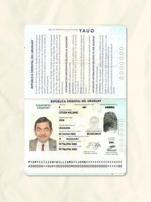 Uruguay passport fake template