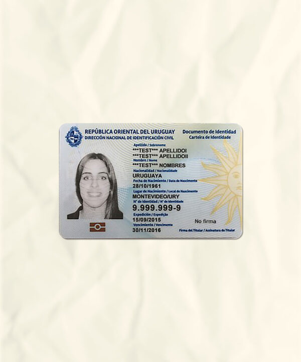 Uruguay National Identity Card Fake Template