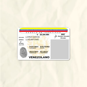 Venezuela National Identity Card Fake Template