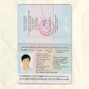 Vietnam passport fake template