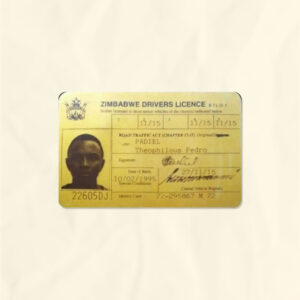 Zimbabwe driver license psd fake template