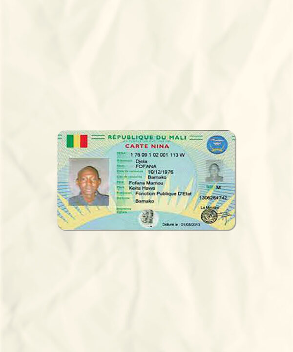 Mali National Identity Card Fake Template
