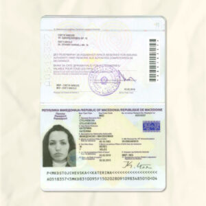 Macedonia passport fake template