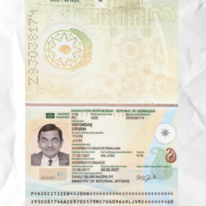 Azerbaijan passport fake template psd
