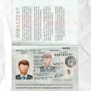 Argentina passport fake template psd