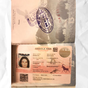 Angola passport fake template psd
