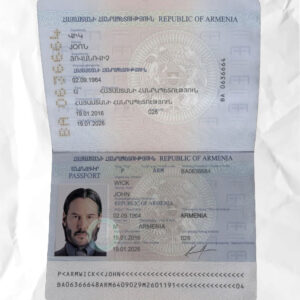 Armenia passport fake template psd