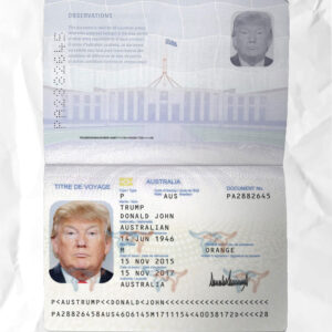 Australia passport fake template psd