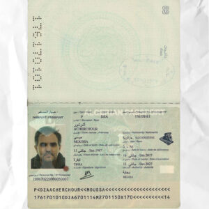 Algeria passport fake template psd