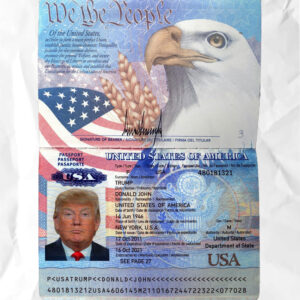 America passport fake template psd