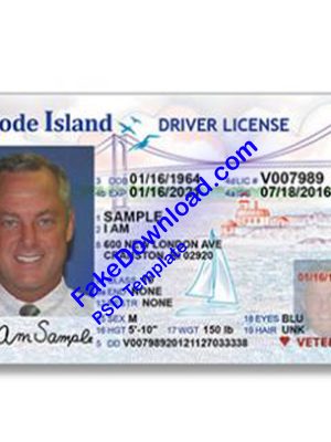 Islands driver license psd fake template