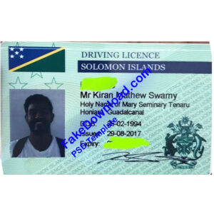 Solomon Islands driver license psd fake template